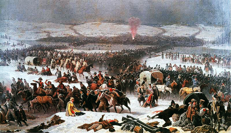 La grande armée traverse la Bérézina (1866) par Janvier Suchodolski (1797-1875).