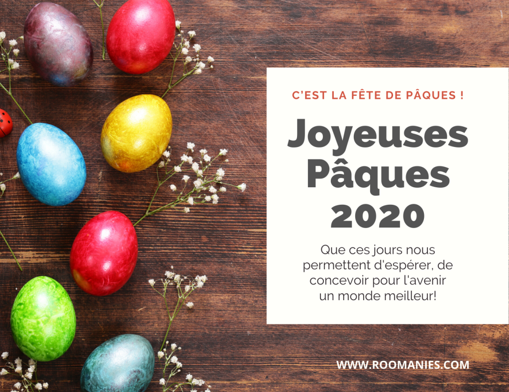Joyeuses Pâques 2020 à toutes et à tous