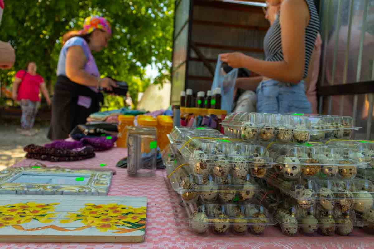 petit stand de vente dans un ferme de Margina