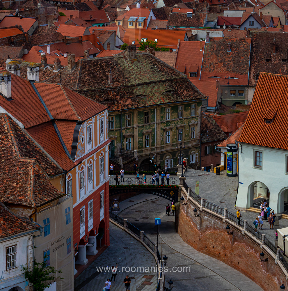 L'une des plus vielles rues de Sibiu, Roumanie