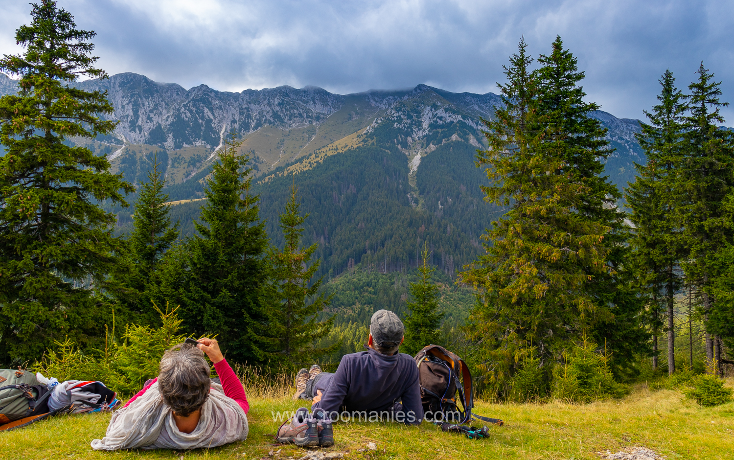 Vue sur les monts de Piatra Craiului