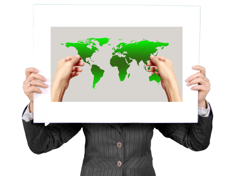 panneau carte du monde